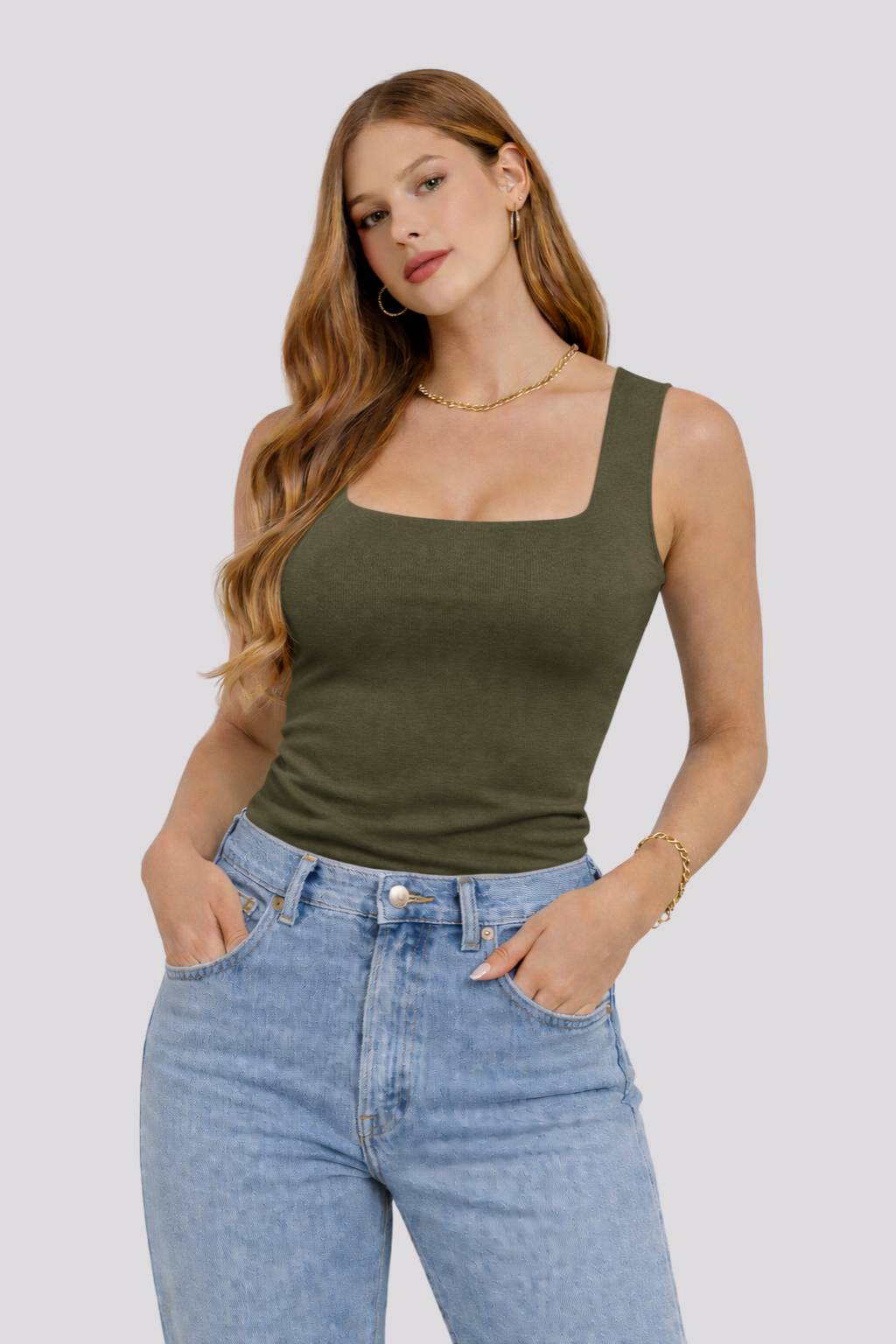 Esencial EM - Camiseta de tirantes cuello cuadrado.-10