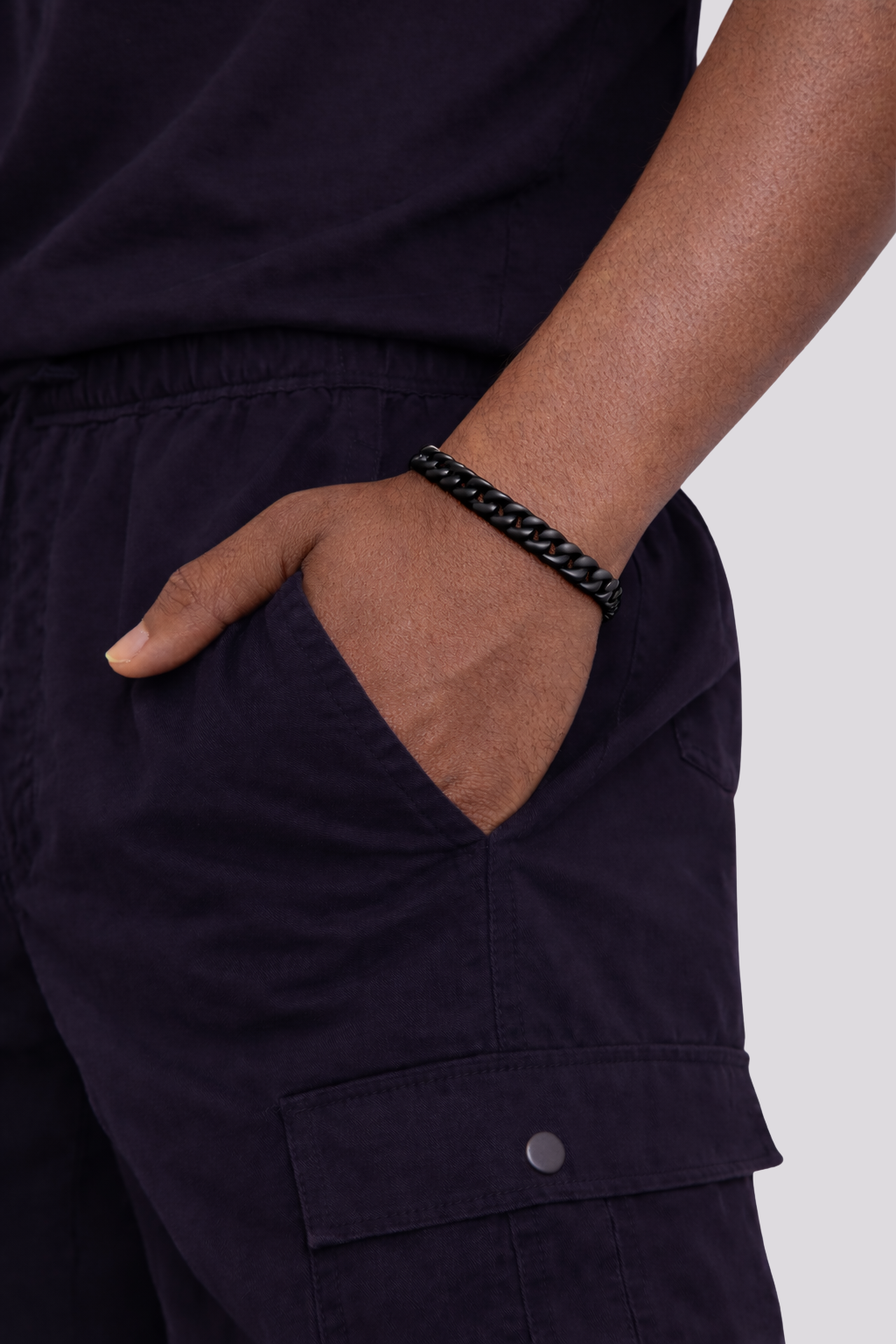 Esencial bisutería EM - Pulsera básica masculina.-5