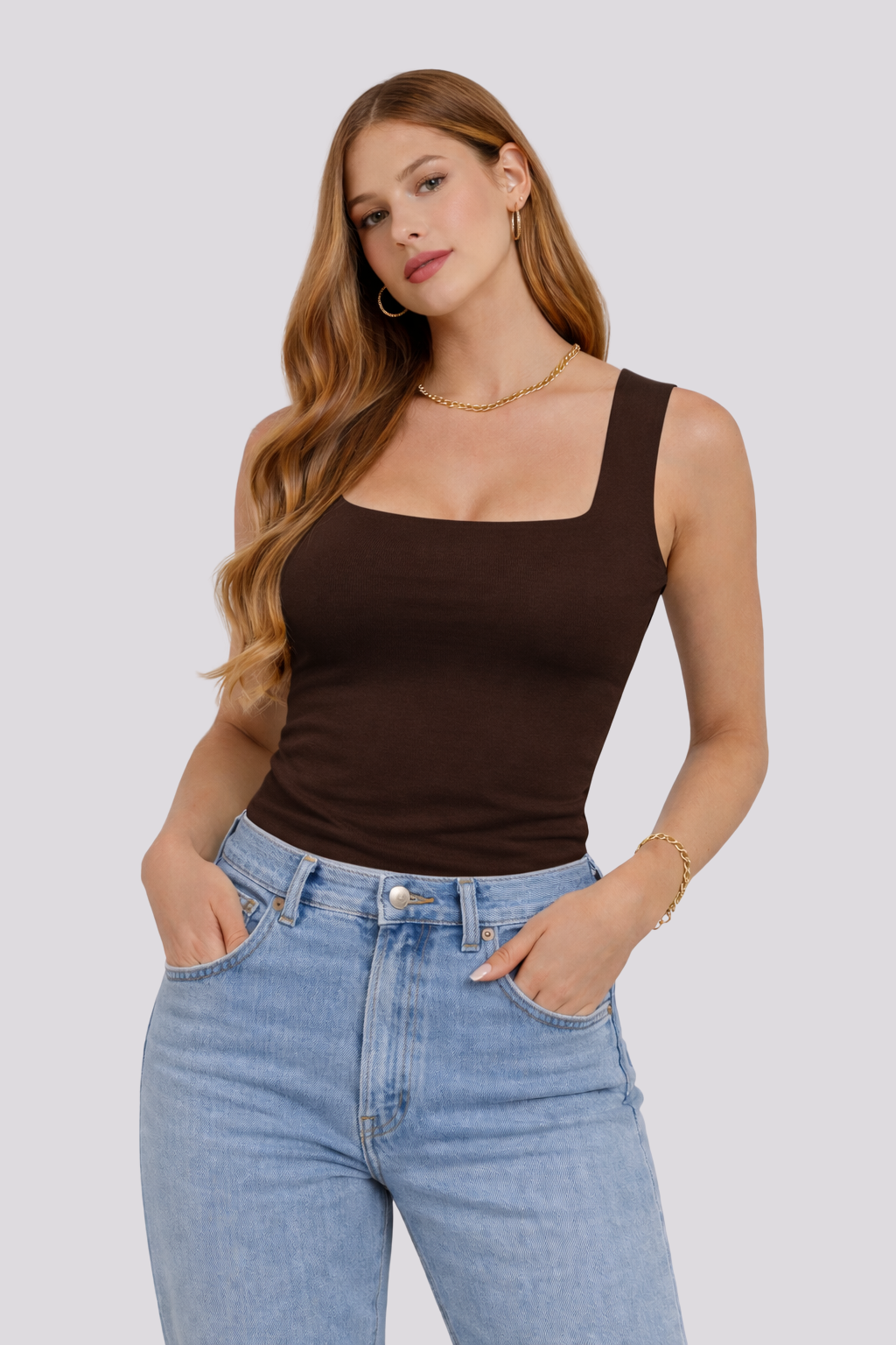 Esencial EM - Camiseta de tirantes cuello cuadrado.-7